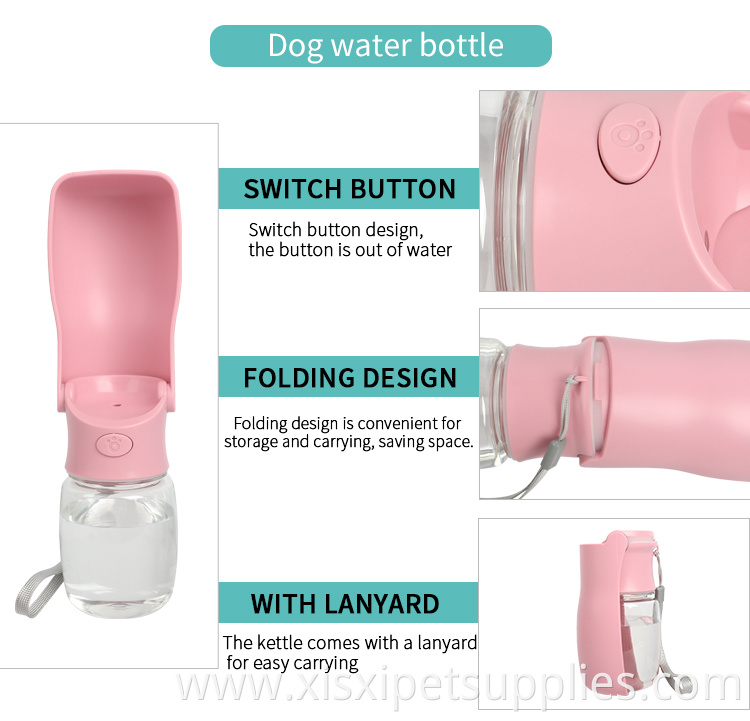 Factory Wholesale Travel Outdoor Portable Foldable Pet Water Dispenser Collapsible Dog Drinking Water Bottle